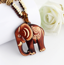 Load image into Gallery viewer, Wooden Elephant Pendant Necklace - The $19.95 Store - 2