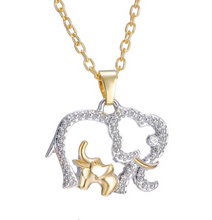 Load image into Gallery viewer, Gold & Silver Crystal Elephant Pendant - The $19.95 Store - 2