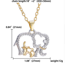 Load image into Gallery viewer, Gold & Silver Crystal Elephant Pendant - The $19.95 Store - 3