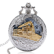 Load image into Gallery viewer, Steampunk Pocket watch - Steaming Train Edition