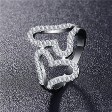 Load image into Gallery viewer, Hot!Bottom Price Only 2 Weeks Fashion Rings for Women Double Letter X Shape Ring Zirconia Micro Paved Women Anel