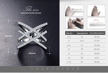 Load image into Gallery viewer, Hot!Bottom Price Only 2 Weeks Fashion Rings for Women Double Letter X Shape Ring Zirconia Micro Paved Women Anel