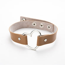 Load image into Gallery viewer, Leather Heart Choker