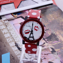 Load image into Gallery viewer, Polka Dot Eiffel Tower Watch