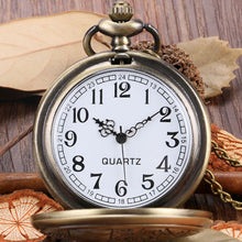 Load image into Gallery viewer, Vintage Bronze Quartz Pocket Watch