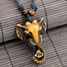 Load image into Gallery viewer, Elephant Head Bone Pendant