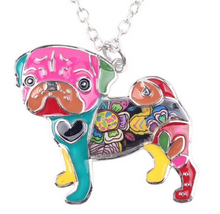 Load image into Gallery viewer, Pink Pug Necklace