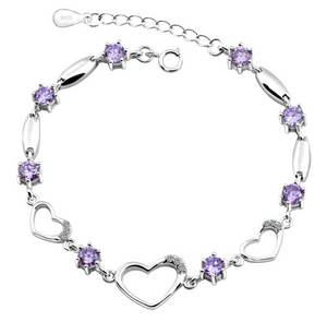 Sterling Silver Heart Shaped Bracelet - The $19.95 Store - 2
