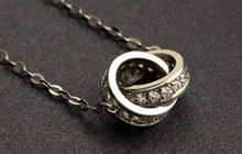Load image into Gallery viewer, Sterling Silver &quot;ring in ring&quot; Pendant Necklace - The $19.95 Store - 1
