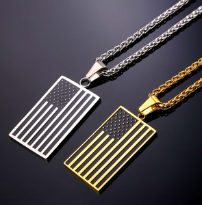 Unisex "Remember 9/11" American Flag Pendant Necklace - The $19.95 Store - 1