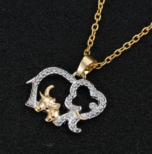 Load image into Gallery viewer, Gold &amp; Silver Crystal Elephant Pendant - The $19.95 Store - 1
