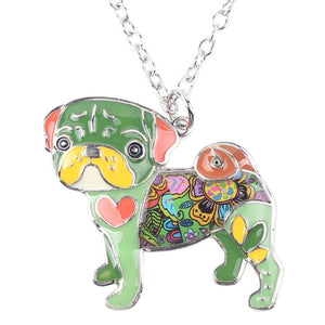 Green Pug Necklace