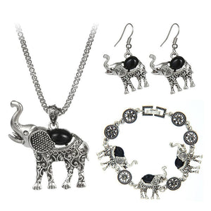 Vintage Bohemian Style Elephant Jewelry Set - The $19.95 Store - 3