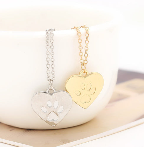 Animal Paw Heart Necklace - The $19.95 Store