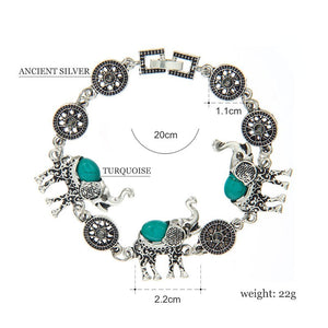 Vintage Bohemian Style Elephant Jewelry Set