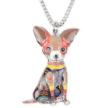 Load image into Gallery viewer, Enamel Chihuahua Pendant
