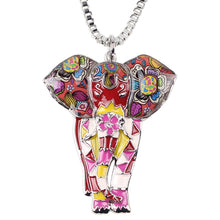 Load image into Gallery viewer, Enamel Elephant Necklace
