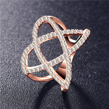 Load image into Gallery viewer, Hot!Bottom Price Only 2 Weeks Fashion Rings for Women Double Letter X Shape Ring Zirconia Micro Paved Women Anel

