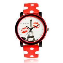 Load image into Gallery viewer, Polka Dot Eiffel Tower Watch
