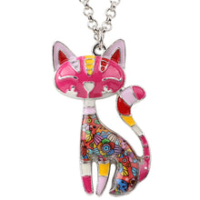 Load image into Gallery viewer, Enamel Sassy Cat Pendant
