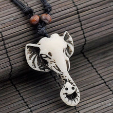 Load image into Gallery viewer, Elephant Head Bone Pendant
